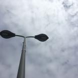 Vhm Eclairage - Ungersheim - Ensemble mât contemporain Féroé, crosse Sargas, 2 bras, 2 feux, luminaire Bhoot grand modèle