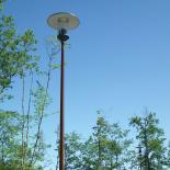 Vhm Eclairage - Saint Jean d'Illac - Ensemble mât contemporain Féroé sublimation bois, luminaire Eole